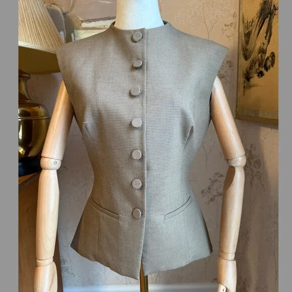 ZARA BUTTONED PLAID TOP - Picture 9 of 10